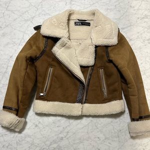 Double-sided Cropped Jacket - Women - Zara XS Brown - Perfect condition!